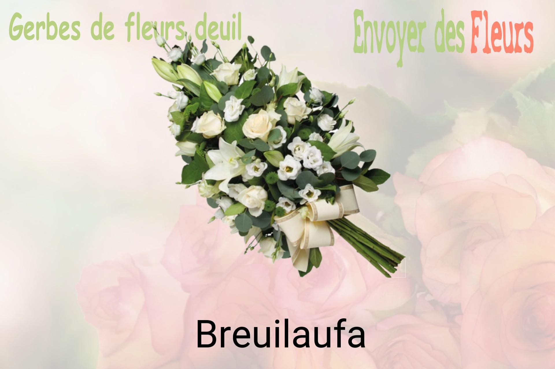 Gerbe de fleurs de deuil livrée à Breuilaufa